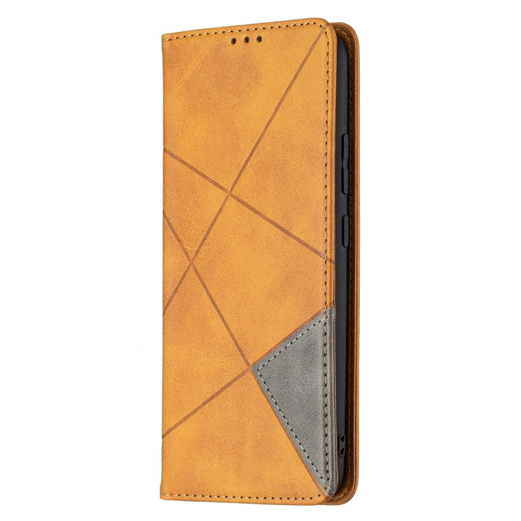 For OPPO Realme C21 / C20 Rhombus Texture Horizontal Flip Magnetic Leather Case with Holder & Card Slots