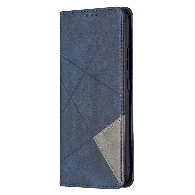 For OPPO Realme C21 / C20 Rhombus Texture Horizontal Flip Magnetic Leather Case with Holder & Card Slots
