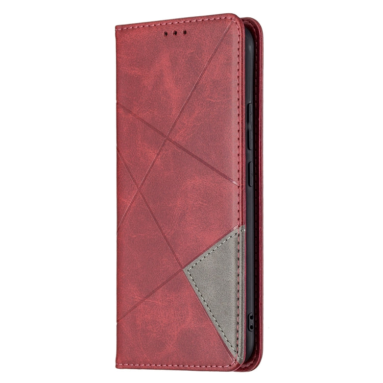 For vivo Y11/Y15/Y12/Y17 Rhombus Texture Horizontal Flip Magnetic Leather Case with Holder & Card Slots