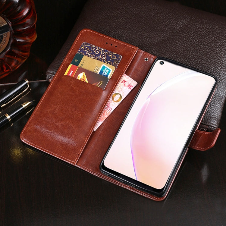 idewei Crazy Horse Texture Horizontal Flip Leather Case with Holder & Card Slots & Wallet For OPPO A93s 5G