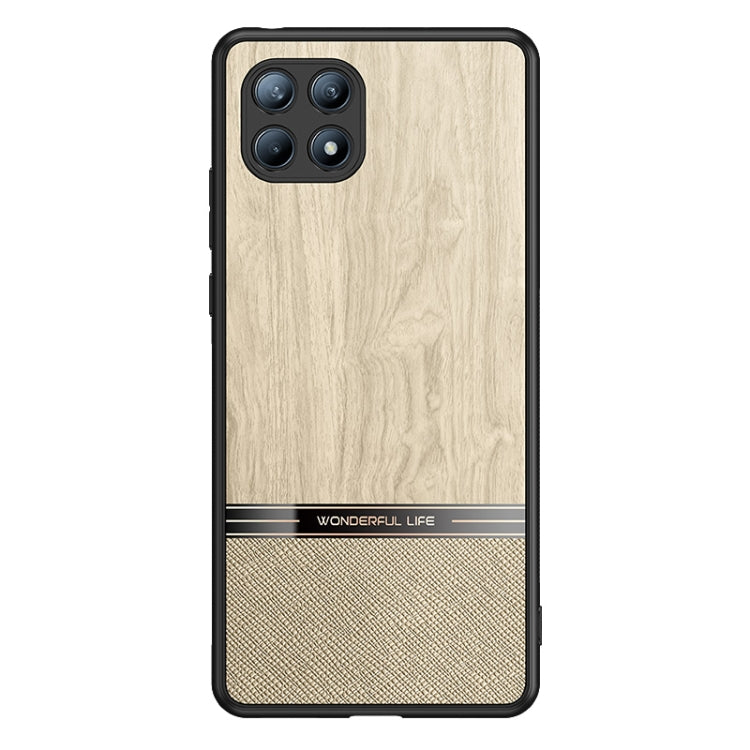 For OPPO Reno4 SE Shang Rui Wood Grain Skin PU + TPU Shockproof Case