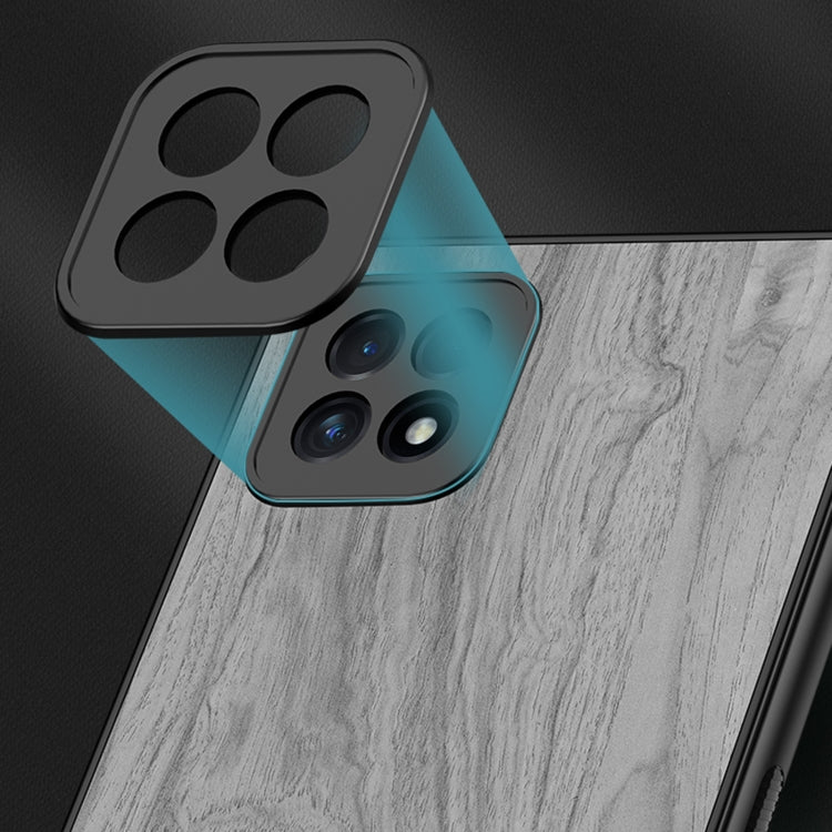 For OPPO Reno4 SE Shang Rui Wood Grain Skin PU + TPU Shockproof Case