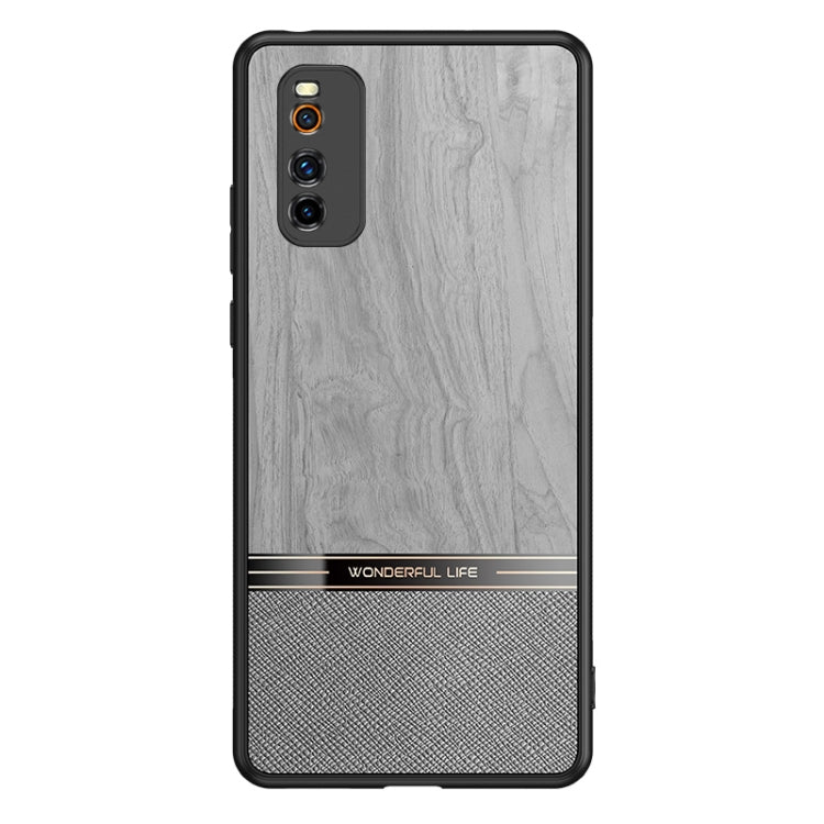 For vivo iQOO Neo3 5G Shang Rui Wood Grain Skin PU + TPU Shockproof Case
