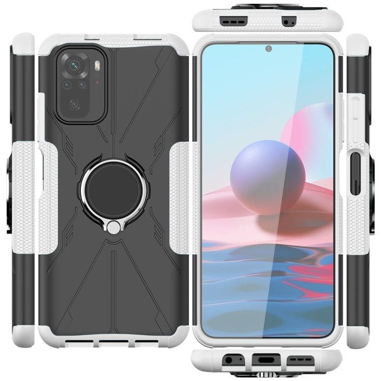 For Xiaomi Redmi Note 10 Armor Bear Shockproof PC + TPU Protective Case with Ring Holder