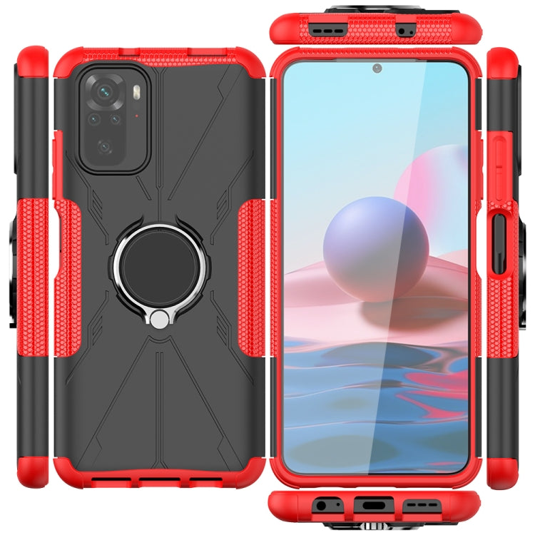 For Xiaomi Redmi Note 10 Armor Bear Shockproof PC + TPU Protective Case with Ring Holder