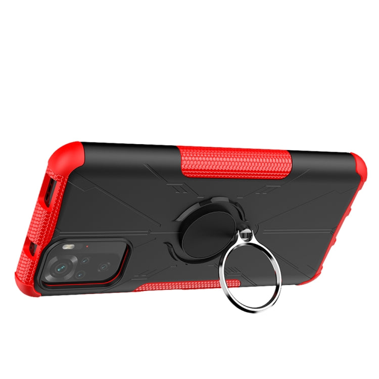 For Xiaomi Redmi Note 10 Armor Bear Shockproof PC + TPU Protective Case with Ring Holder