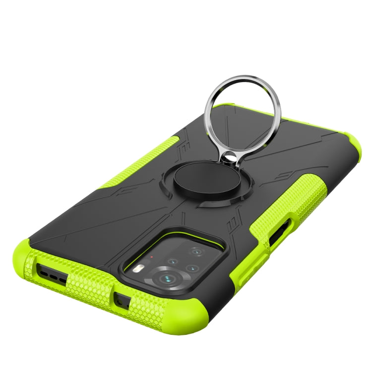 For Xiaomi Redmi Note 10 Armor Bear Shockproof PC + TPU Protective Case with Ring Holder