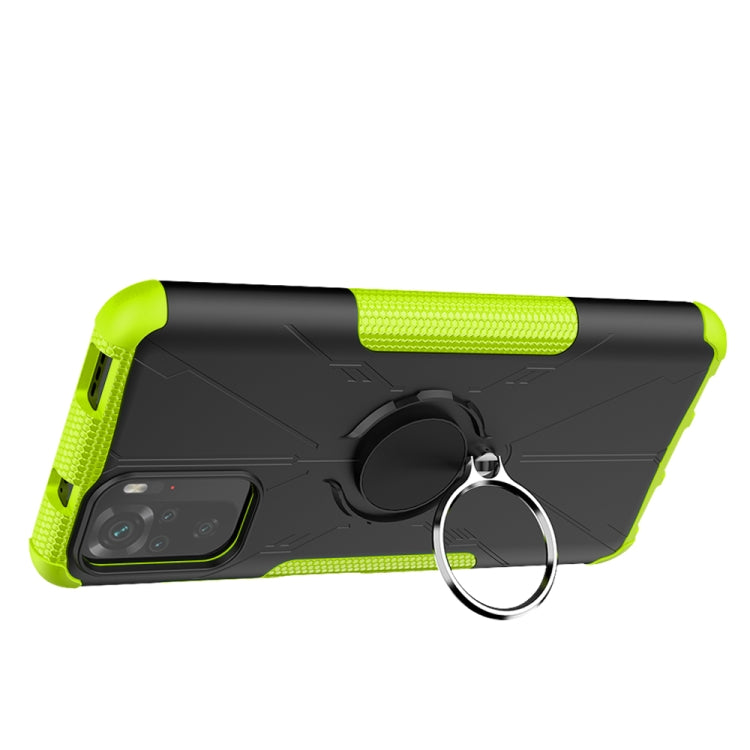 For Xiaomi Redmi Note 10 Armor Bear Shockproof PC + TPU Protective Case with Ring Holder