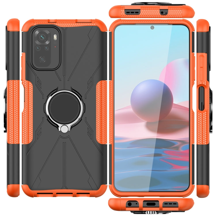 For Xiaomi Redmi Note 10 Armor Bear Shockproof PC + TPU Protective Case with Ring Holder