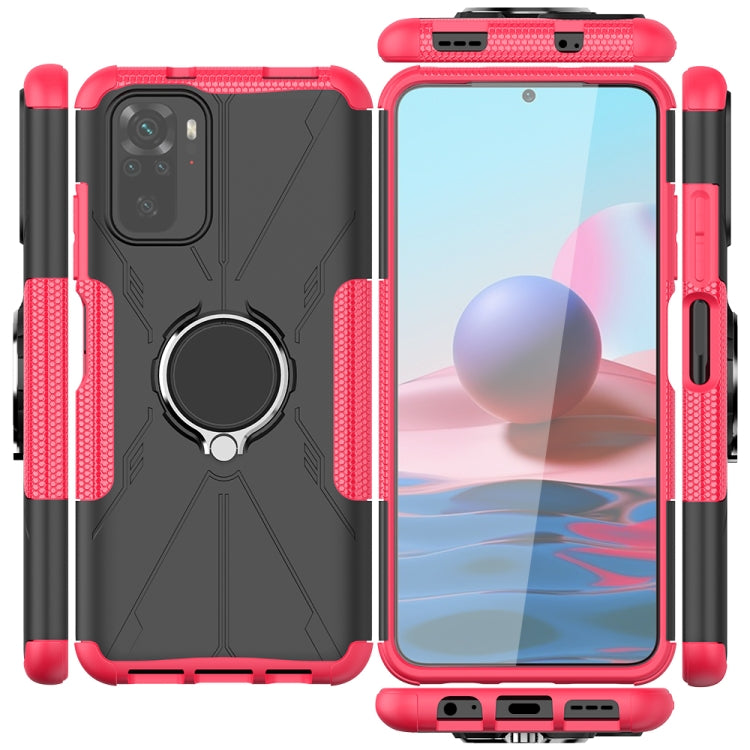 For Xiaomi Redmi Note 10 Armor Bear Shockproof PC + TPU Protective Case with Ring Holder