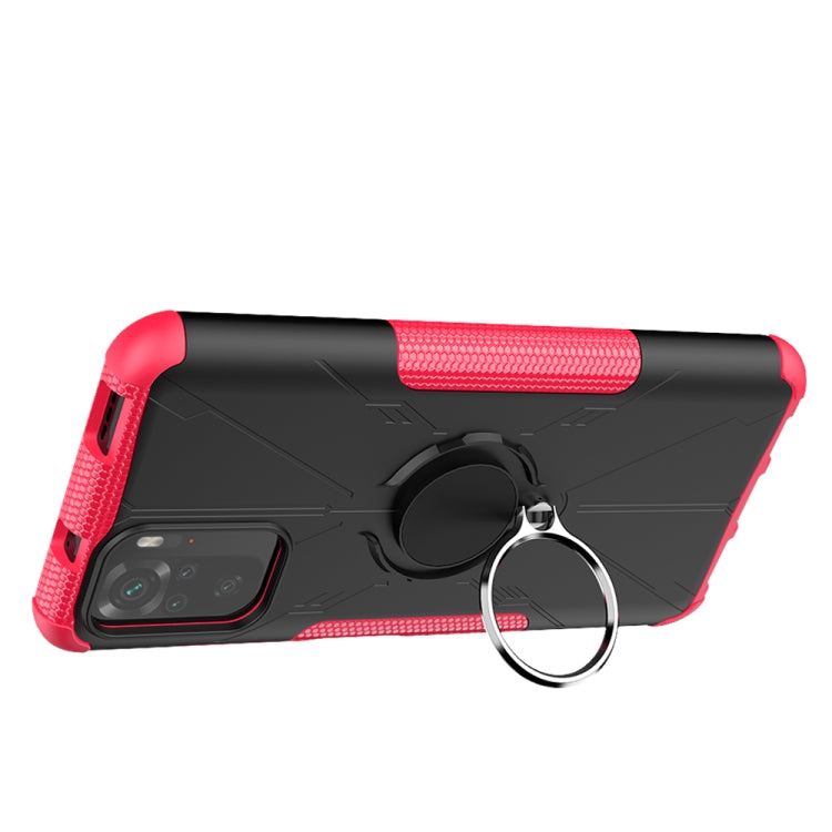 For Xiaomi Redmi Note 10 Armor Bear Shockproof PC + TPU Protective Case with Ring Holder