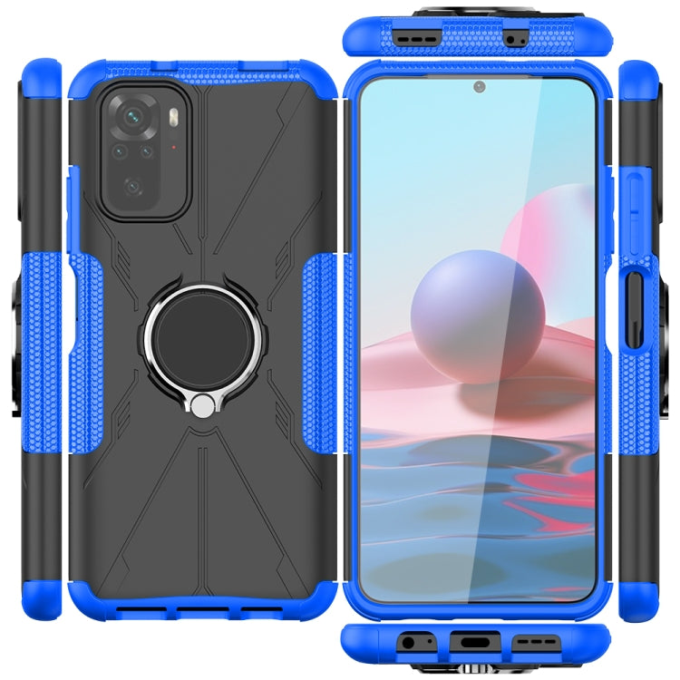 For Xiaomi Redmi Note 10 Armor Bear Shockproof PC + TPU Protective Case with Ring Holder
