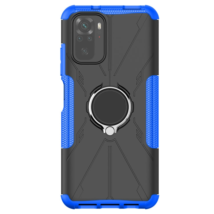 For Xiaomi Redmi Note 10 Armor Bear Shockproof PC + TPU Protective Case with Ring Holder