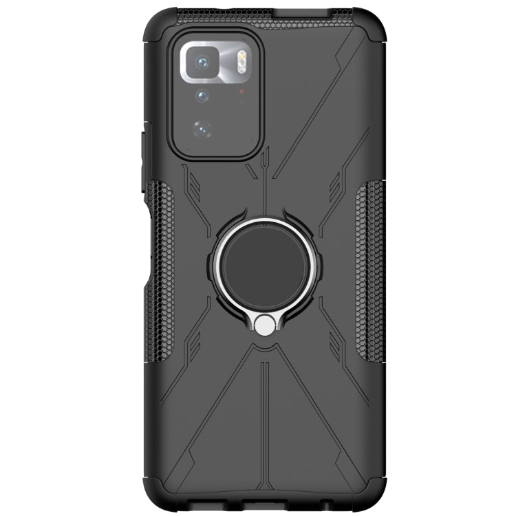 For Xiaomi Redmi Note 10 Pro 5G Armor Bear Shockproof PC + TPU Protective Case with Ring Holder