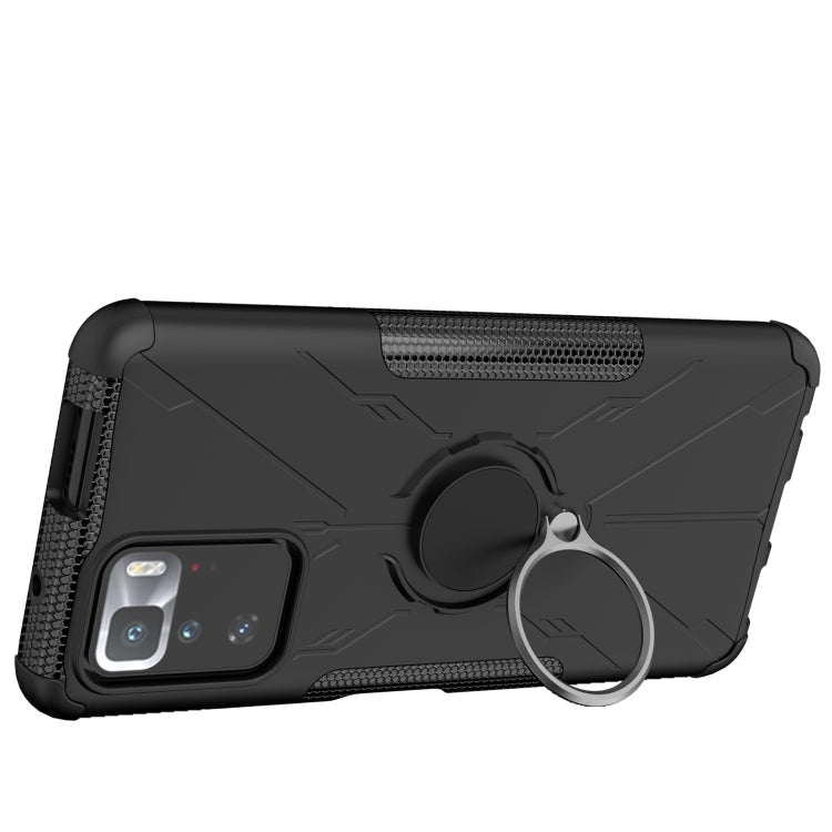 For Xiaomi Redmi Note 10 Pro 5G Armor Bear Shockproof PC + TPU Protective Case with Ring Holder