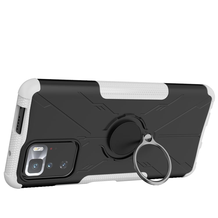 For Xiaomi Redmi Note 10 Pro 5G Armor Bear Shockproof PC + TPU Protective Case with Ring Holder