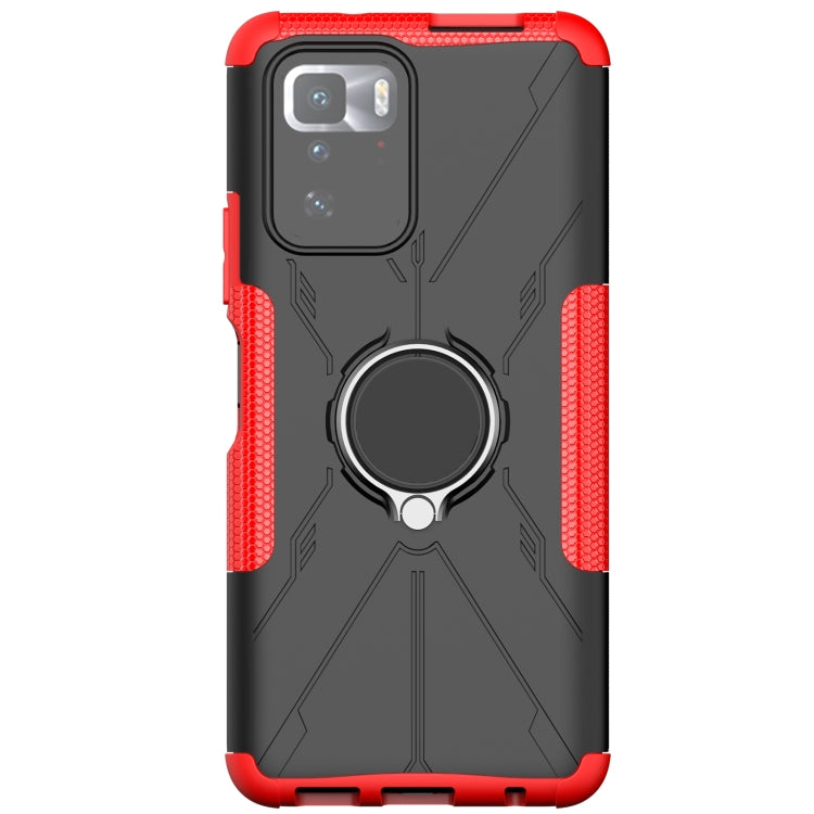 For Xiaomi Redmi Note 10 Pro 5G Armor Bear Shockproof PC + TPU Protective Case with Ring Holder