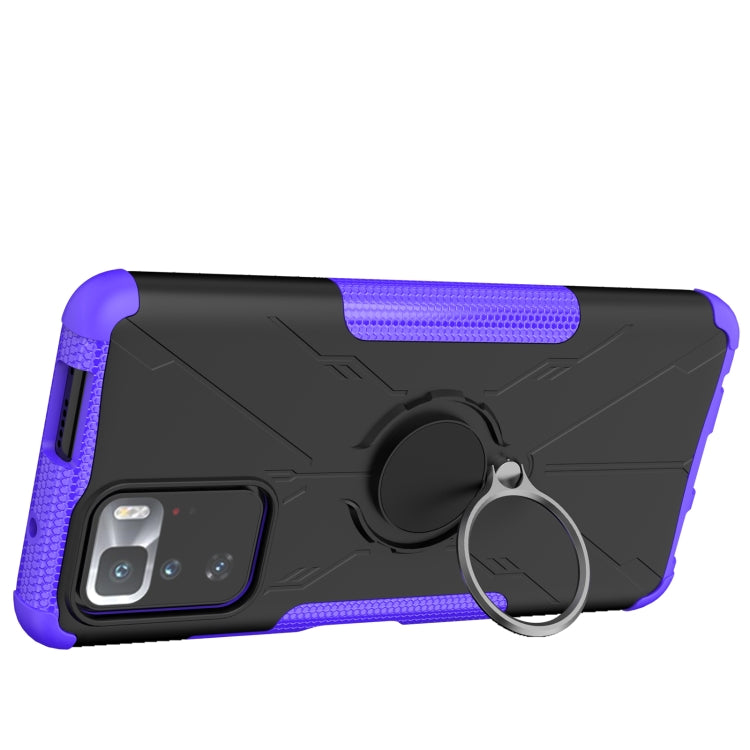 For Xiaomi Redmi Note 10 Pro 5G Armor Bear Shockproof PC + TPU Protective Case with Ring Holder