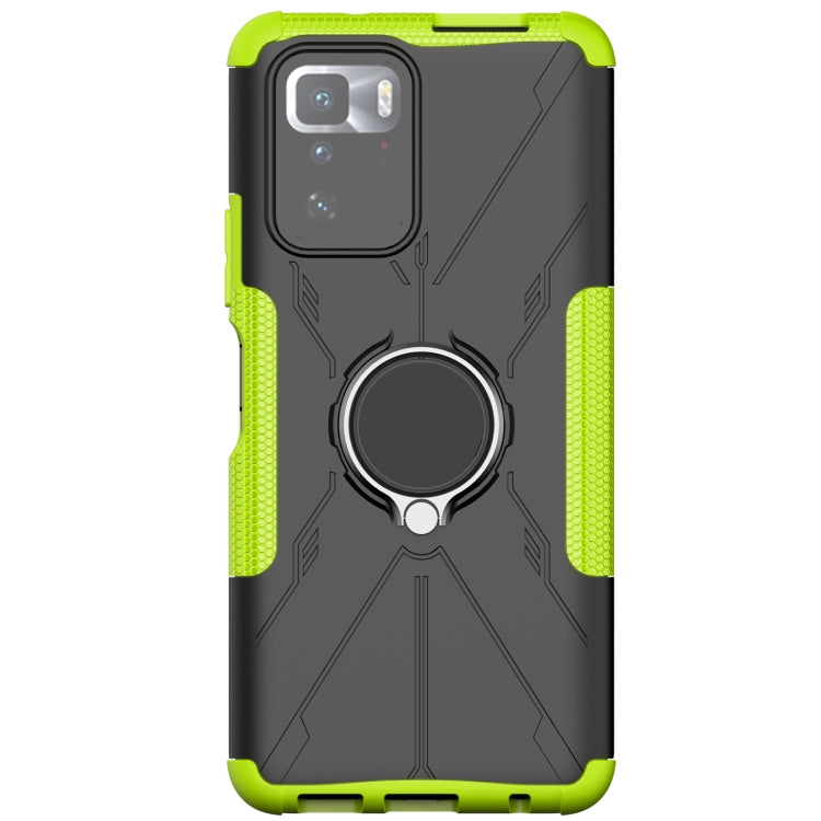 For Xiaomi Redmi Note 10 Pro 5G Armor Bear Shockproof PC + TPU Protective Case with Ring Holder