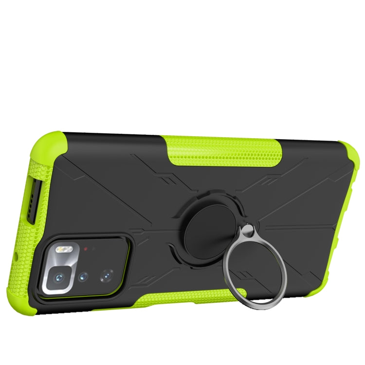 For Xiaomi Redmi Note 10 Pro 5G Armor Bear Shockproof PC + TPU Protective Case with Ring Holder