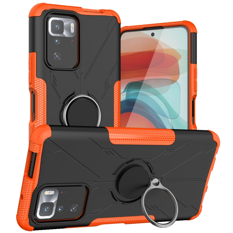 For Xiaomi Redmi Note 10 Pro 5G Armor Bear Shockproof PC + TPU Protective Case with Ring Holder