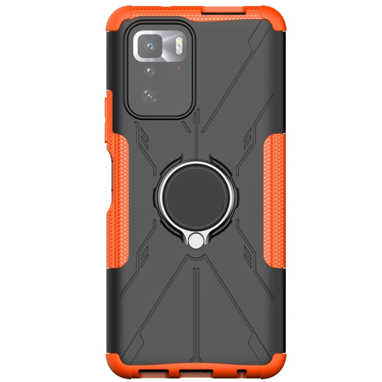 For Xiaomi Redmi Note 10 Pro 5G Armor Bear Shockproof PC + TPU Protective Case with Ring Holder