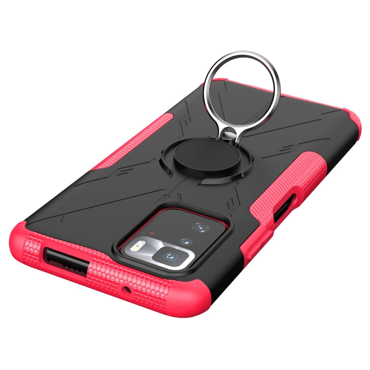For Xiaomi Redmi Note 10 Pro 5G Armor Bear Shockproof PC + TPU Protective Case with Ring Holder