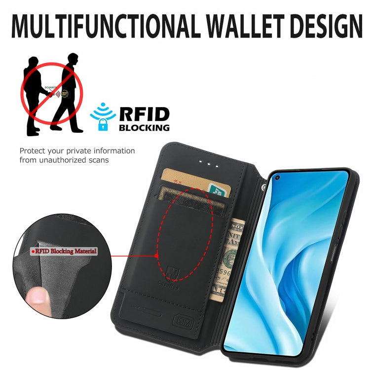 For Xiaomi Mi 11 Lite Colorful Magnetic Horizontal Flip PU Leather Case with Holder & Card Slot & Wallet