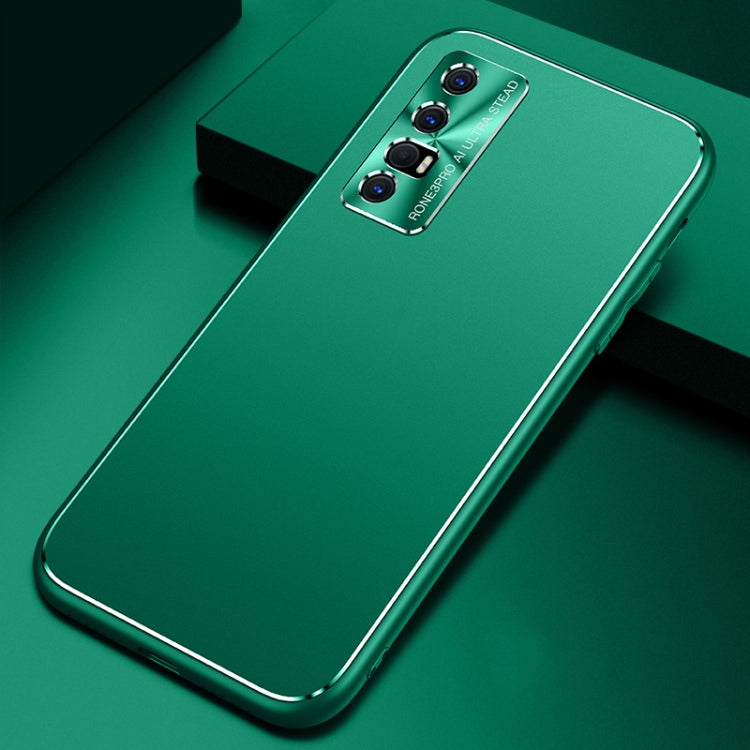 For OPPO Reno3 / K7 Cool Frosted Metal TPU Shockproof Case