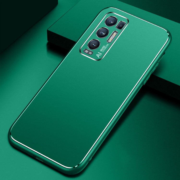 For OPPO Reno5 Pro+ Cool Frosted Metal TPU Shockproof Case