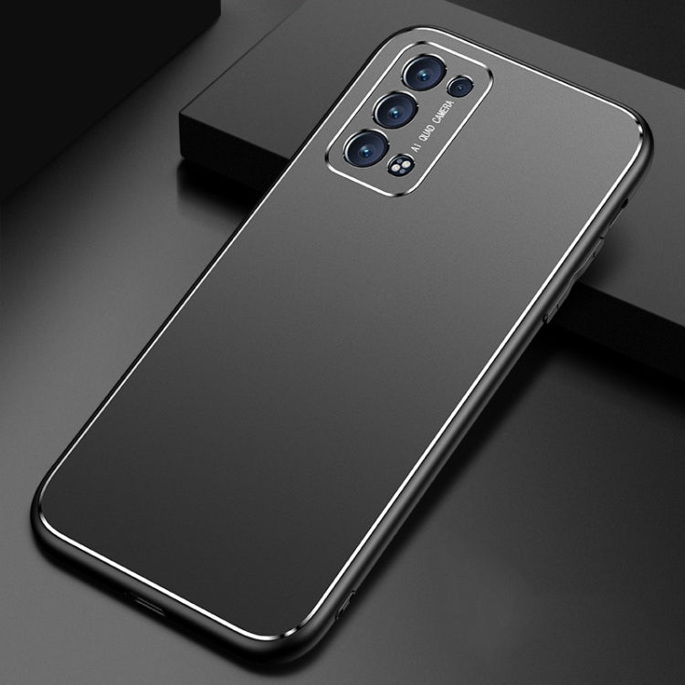 For OPPO Reno6 Pro+ Cool Frosted Metal TPU Shockproof Case