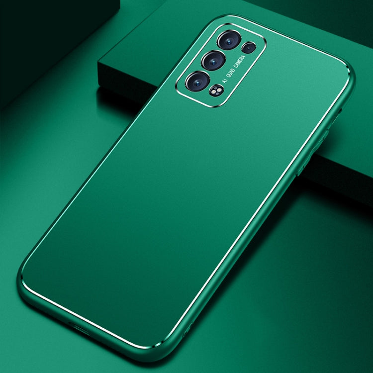 For OPPO Reno6 Pro+ Cool Frosted Metal TPU Shockproof Case