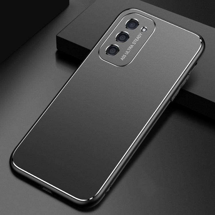 For OPPO A55 Cool Frosted Metal TPU Shockproof Case