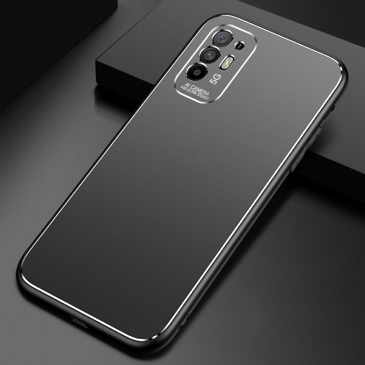 For OPPO A94 / A95 Cool Frosted Metal TPU Shockproof Case