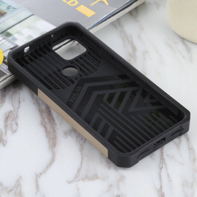 For Google Pixel 5a 5G Sliding Camera Cover Design PC + TPU Shockproof Case with Ring Holder & Card Slot