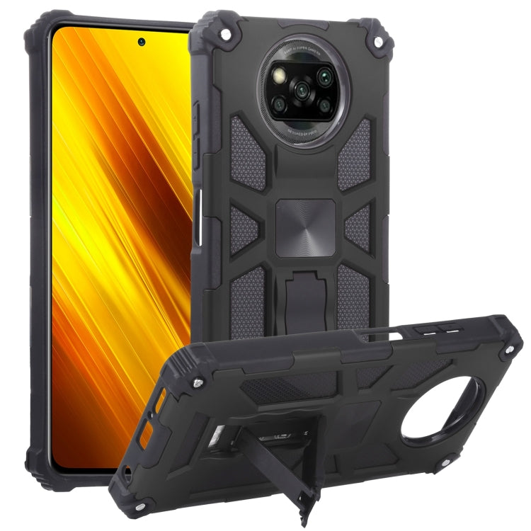 For Xiaomi Poco X3 NFC Shockproof TPU + PC Magnetic Protective Case with Holder