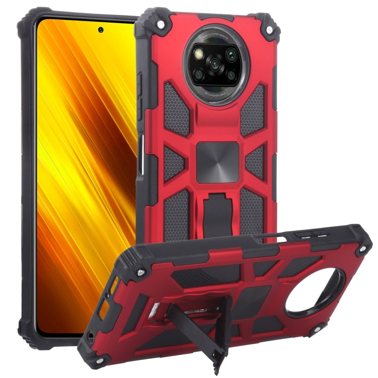 For Xiaomi Poco X3 NFC Shockproof TPU + PC Magnetic Protective Case with Holder