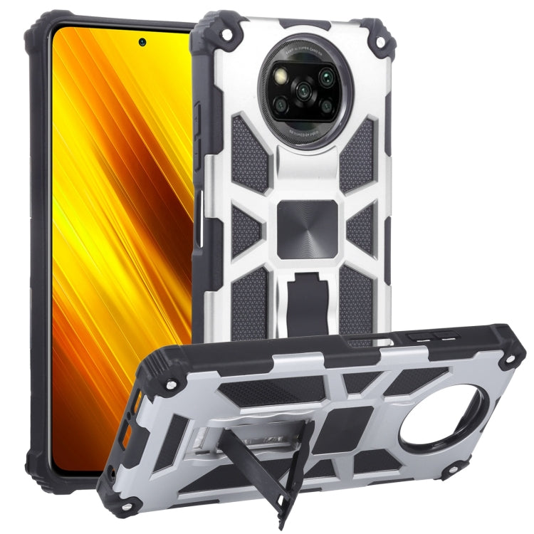 For Xiaomi Poco X3 NFC Shockproof TPU + PC Magnetic Protective Case with Holder