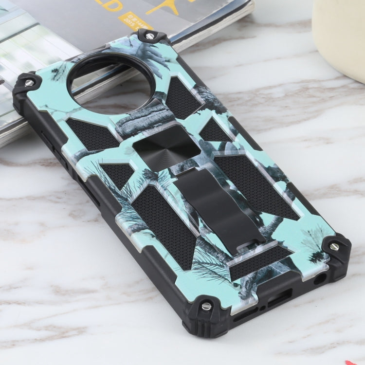 For Xiaomi Poco X3 NFC Camouflage Armor Shockproof TPU + PC Magnetic Protective Case with Holder