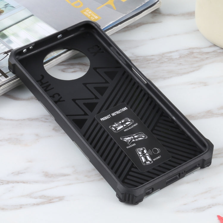 For Xiaomi Poco X3 NFC Camouflage Armor Shockproof TPU + PC Magnetic Protective Case with Holder