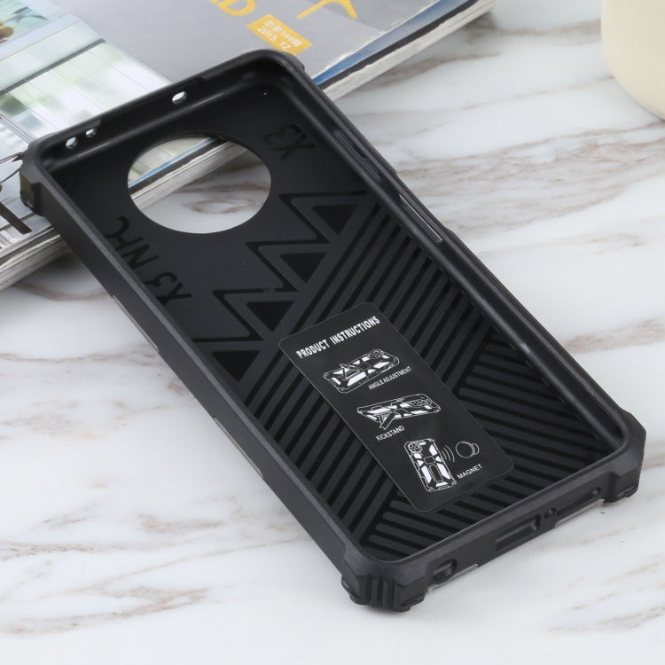 For Xiaomi Poco X3 NFC Camouflage Armor Shockproof TPU + PC Magnetic Protective Case with Holder
