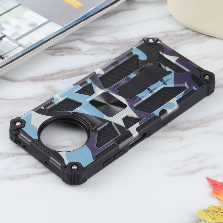 For Xiaomi Poco X3 NFC Camouflage Armor Shockproof TPU + PC Magnetic Protective Case with Holder