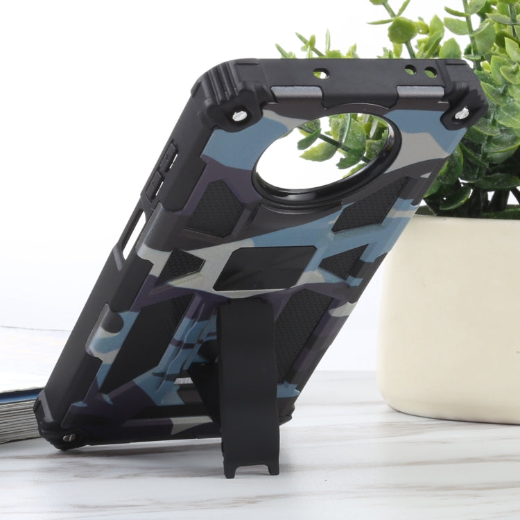 For Xiaomi Poco X3 NFC Camouflage Armor Shockproof TPU + PC Magnetic Protective Case with Holder