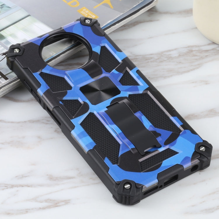 For Xiaomi Poco X3 NFC Camouflage Armor Shockproof TPU + PC Magnetic Protective Case with Holder