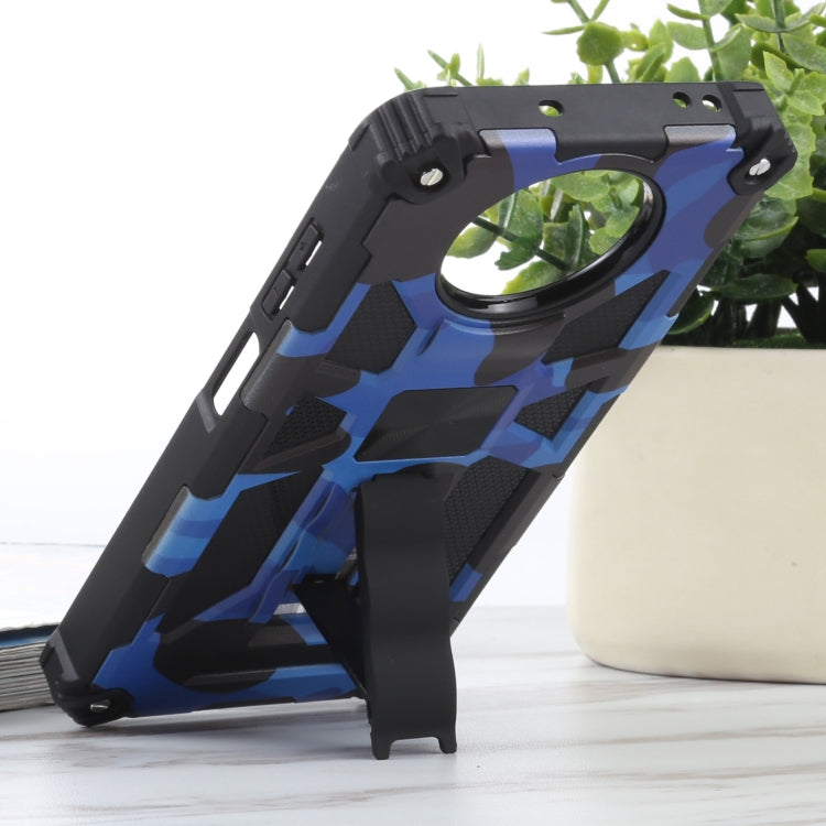 For Xiaomi Poco X3 NFC Camouflage Armor Shockproof TPU + PC Magnetic Protective Case with Holder