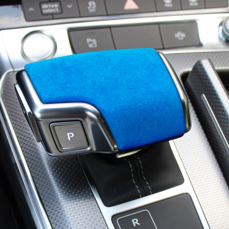 Car Suede Shift Knob Handle Cover B Version for Audi A6/A7(2019+) & SQ8(2017+) & RS6/RS7(2019+) & Q8/S8(2020+), Suitable for Left Driving