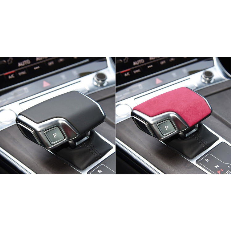 Car Suede Shift Knob Handle Cover B Version for Audi A6/A7(2019+) & SQ8(2017+) & RS6/RS7(2019+) & Q8/S8(2020+), Suitable for Left Driving