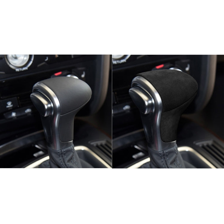 2 PCS / Set Car Suede Shift Knob Handle Cover for Audi A4/A5(2013-2016) & A6(2009-2015) & Q5(2013-2018), Suitable for Left Driving