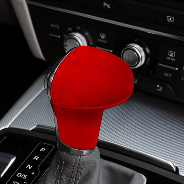 2 PCS / Set Car Suede Shift Knob Handle Cover for Audi A4/A5(2013-2016) & A6(2009-2015) & Q5(2013-2018), Suitable for Left Driving