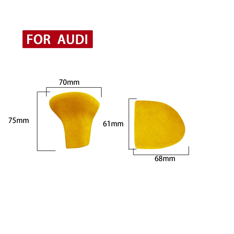 2 PCS / Set Car Suede Shift Knob Handle Cover for Audi A4/A5(2013-2016) & A6(2009-2015) & Q5(2013-2018), Suitable for Left Driving